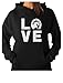 Tstars Horseshoe Print Love Hoodie for Women Teen Girls Equestrian Horseback Riding Horse Sweatshirt Hoodies Medium Black
