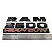 Yoaoo 2x Genune Black Ram 2500 Emblem Badge 3D Emblem Decals Nameplates Flat Letter OEM Matte