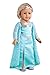 - Snow Queen - Long Turquoise Dress with Sparkling Cape and Silver Shoes - Clothes Fits 18 Inch American Girl Doll (Doll Not Included)