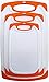 3 Piece Plastic Cutting Board Set for Kitchen with Deep Drip Juice Groove and Non Slip Feet Dishwasher Safe Small Medium and Large Boards