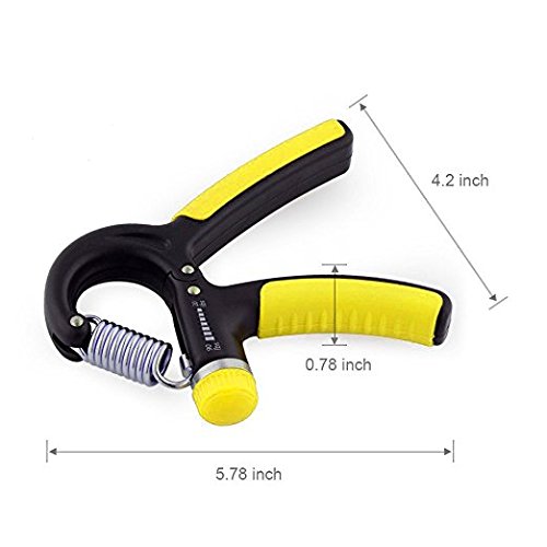 Hand Grip Strengthener - with Non-Slip Grips & Easy Tension Dial Technology for Adjustable Resistance - Strength Trainer & Exerciser for Forearm, Wrist, Hands Exercise, Arm Workout - Thumbnail 7
