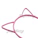 AngelaKerry 12pcs Mix Color Cat Ear Plastic Headbands Hairbands Bow for Girl's Fashion Party DIY