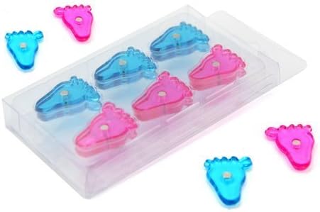Magnet Expert® Blue & Pink Baby Feet Shaped Magnet (22mm Dia x 4mm high) (1 Pack of 12)