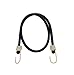 ABN Bungee Cords with Hooks – 36in Black Industrial Bungee Cord with Hooks Heavy Duty Bungee Strap Set, 4 Pack