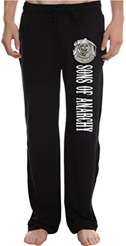 LJY Men's Sons of Anarchy Lounge Pajama Pants L Black