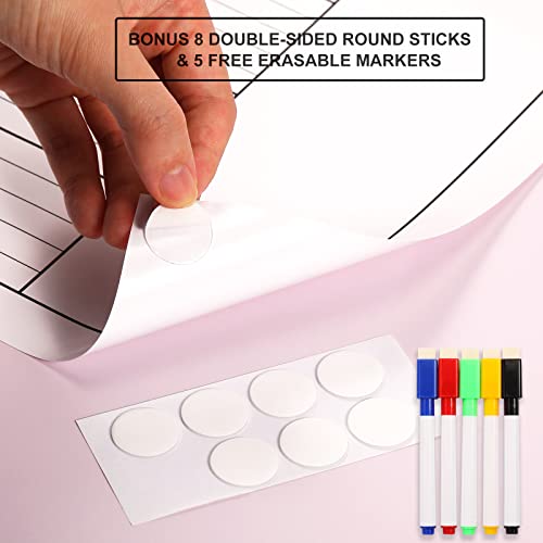 Large Dry Erase Calendar for Wall 3 Month Vertical Calendar, Blank