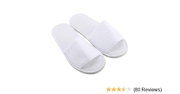 white towelling slippers