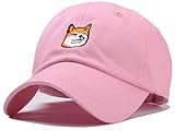 OVOY Dog Head Embroidered Strapback Baseball Cap Adjustable Dad Hat