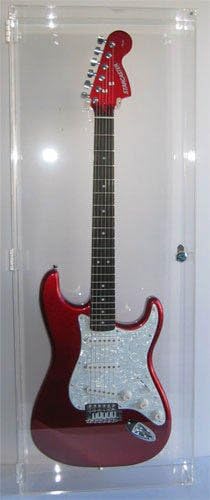 Clear Acrylic Guitar Display Case Shadow Box With Hanger Uv Protection