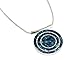 Unique Shades of Blue Gemstone Pendant 925 Sterling Silver Cluster Necklace, 18