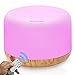 COSSCCI 500ML Aromatherapy Essential Oil Diffuser, Ultrasonic Diffuser Cool Air Mist Humidifiers for Baby Bedroom Home Office, 7 Colors Night Light,Auto Shut-Off,Time Setting