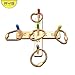 RYG Wooden Ring Toss Game Set, Durable Wood Base, 5 Wood Pegs, 5 Rope Rings, Portable Indoor and Outdoor Family Quoits Games, for Kids & Adults