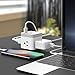 JSVER Power Strip with 3 USB Ports & 3 Outlets, Travel Power Strip with 4.92ft Extension Cord for iPhone X/XS/XR, Dorm Room, Cruise Ship, Office (Grey White)