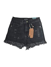 Pantalones cortos de mezclilla con dobladillo deshilachado, estilo vintage, pantalones cortos de media altura