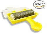 Japanese Sushi Rice Roll Shaker-Replace Bamboo Sushi Mat, No Mold/Splinter. Fun & Easy-Just Shake! Make Healthy Lunch/Dinner/Snack, Great for Kids, Family, Weight watchers & at Parties! Set of 2