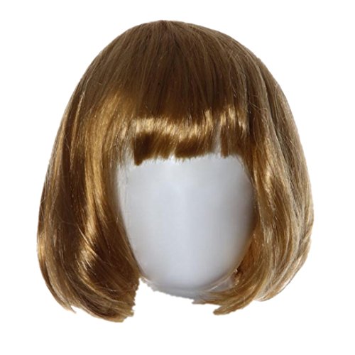 Cosplay Wig, Leoy88 Small Roll Bang Short Straight Hair Wig for Party