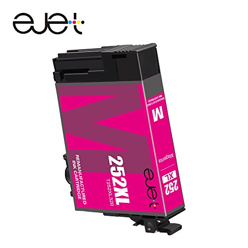 E-jet Remanufactured for Epson 252 252XL Ink Cartridge Combo Pack use with Epson WorkForce WF-3640 WF-3630 WF-3620 WF-7610 WF-7620 WF-7110 Printer (4 Pack)