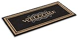 Printed Coco Coir Doormat Elegant Welcome Design 22" X 47"