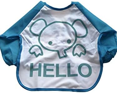 Lolitarcrafts 4 Pack Waterproof Long Sleeve Baby Bib Soft Comfortable Lovely Cute Baby Feeding Bibs