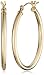Finecraft 25mm Polished Hoop Earrings in 10K Yellow Gold