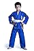 Vector Sports 100% Cotton Pearl Weave Kids Brazillian Jiu Jitsu BJJ Gi Attila Series Kimono Lightweight Preshrunk Fabric with Free White Belt (Blue, K3)