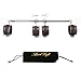 PKBQUEEN Expandable Spreader Metal Bar with 3D Embossed Leather Adjustable Straps Set Position Master Sports Safe Training Aid Wrist Ankle Weight Home Yoga