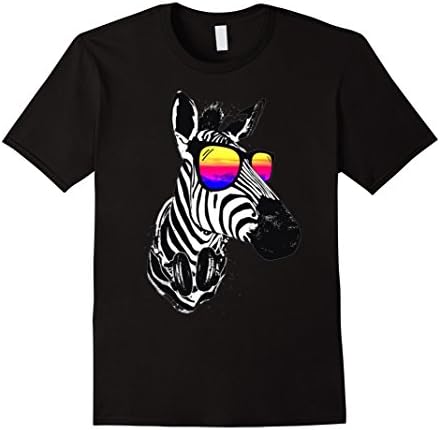 Mens Zebra Horse Sumer Funy T-Shirt XL Black