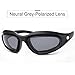 UIM-Shop Polarized Field Motorbike Driving Riding Ski Goggles Glasses -Padded Motorcycle Mirrors Black Frame