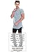 JC DISTRO Hipster Hip Hop Basic Crewneck Hgrey Longline Tshirts w/Side Zipper Medium