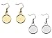 Earring Wire Hooks by JGFinds for 12mm Cabochon Settings, 40 Pack for DIY Jewelry Making