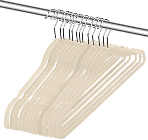 image for Zoyer Premium Quality Velvet Hangers (50 Pack) Space Saving and Heavy 