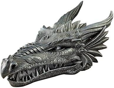 The Smoking Dragon Sculptural Incense Box in Dark Grey Stone