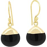 Gempires Natural Pear Cabochon Hook Earring, Meditation Earring, Handamde Jewelry, Gift for Her