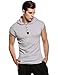 Bluetime Men's Summer Casual Hooded Sleeveless T-shirt Tank Tops (S, Gray)