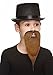 Mustaches Self Adhesive, Novelty, Fake, Small Philosopher Beard, Brown Color