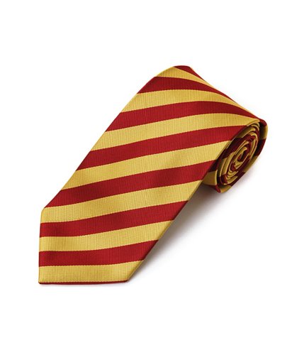 Red & Yellow School College Tie Woven Stripe Tie , 57