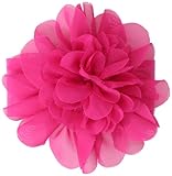 Mud Pie Baby-Girls Newborn Chiffon Flower Soft Headband, Hot Pink, One Size (Discontinued by Manufacturer)