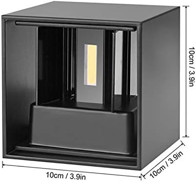 4 Pezzi Applique da Parete Esterno/Interno LED Cubo Lampada da Parete Moderne Nero 6W 3000K Luce Caldo IP65 Impermeabile Applique Esterni Muro Quadrata Angolo del Fascio Regolabile