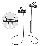 Bluetooth Headset, Wireless Magnetic Bluetooth 4.1 In-ear Stereo Headphones Noise Isolation Earbuds with Mic and Comfortable Silicone Ear-hooks for IOS and Android Cellphones