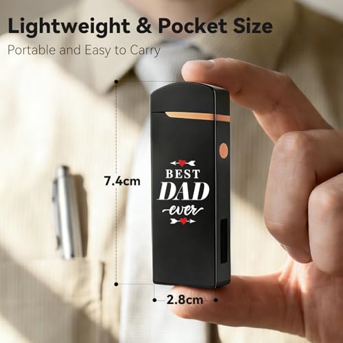 Dad Gifts for Fathers Day, Coquimbo Electric Lighter USB Rechargeable Lighter, Flameless Dual Arc Plasma Windproof Lighter for Candle Incense Fireplace, Gift for Dad Adults Men Him
