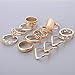 Boho Vintage Knuckle Gold Rings Set, Joint Punk Nail Ring Set for Women Girls