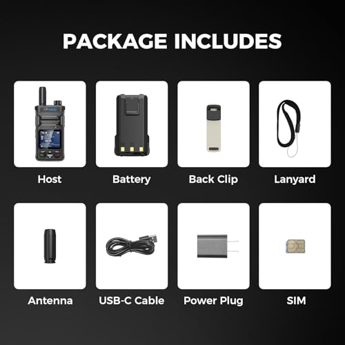 OMIZN-T6 Ultra-Delgado Global Walkie Talkie con Tarjeta SIM Alcance Ilimitado PoC Radios AES256 Carga Type-C IP64 2 Unidad
