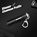 EverBrite Keychain LED Flashlight Mini Bright Keyring Portable Pocket Lights IPX4 Water Resistant AAA Battery Included, Black,3.1 Inch