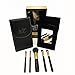 BEST 5 Piece Travel Makeup Brush Set + Bonus Compact Mirror Case - - GUARANTEED