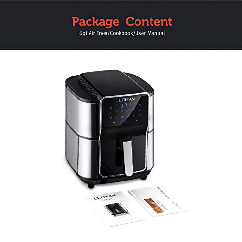 Ultrean Air Fryer, Stainless Steel Air Fryer Combo with Roaster
