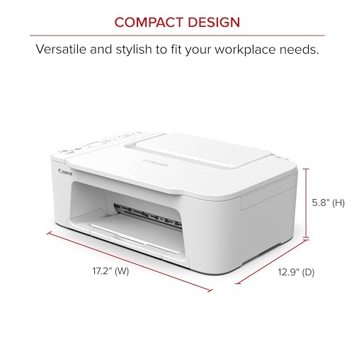 Canon PIXMA TS3720 Wireless All-in-One Printer for Basic Home Printing, White