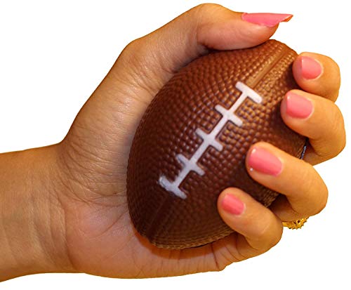 J&J's ToyScape Mini Foam Football 4" x 2.5" (Pack of 12) Mini Foam Squeeze Ball, Foam Squeeze Sports Ball Toy for School Carnival Reward, Football Party Favors - Thumbnail 4