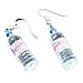 Ownsig Women Bohemian Water Bottle Pendant Earrings Drop Dangle Earrings Creative Unique Red pair