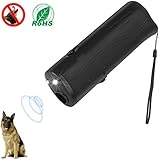 LibbyPet Ultrasonic Dog Repeller Durable Dog Trainer Device 3 in 1 Anti Barking Stop Bark Handheld (Black)