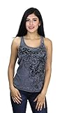 Harley-Davidson Womens Eventide Studded Cross with B&S Burnout Wash Grey Sleeveless Tank
